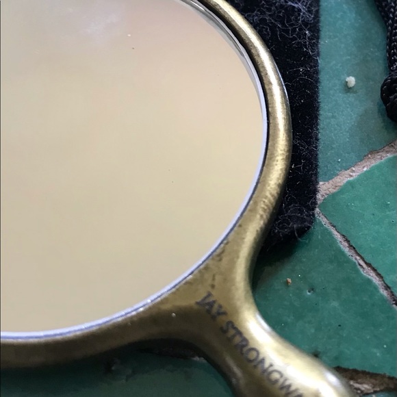 Jay Strongwater small enamel mirror w/pouch Butterfly - Picture 3 of 5